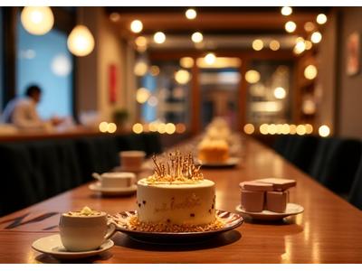 마이아로마카페에서 진행 중인 아늑한 생일 파티