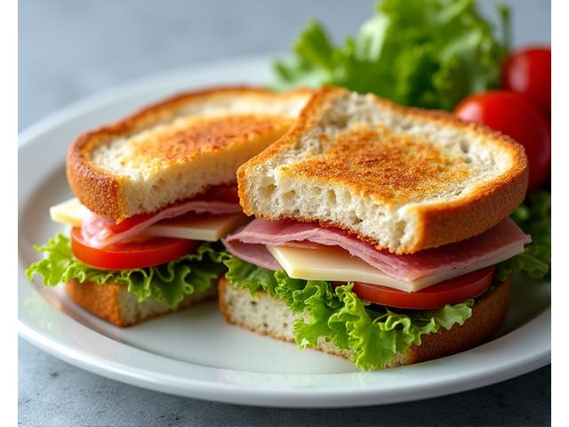 신선한 재료로 만든 다양한 라이트 비츠와 샌드위치